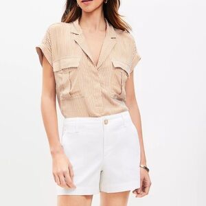 Ann Taylor LOFT White Chino Shorts